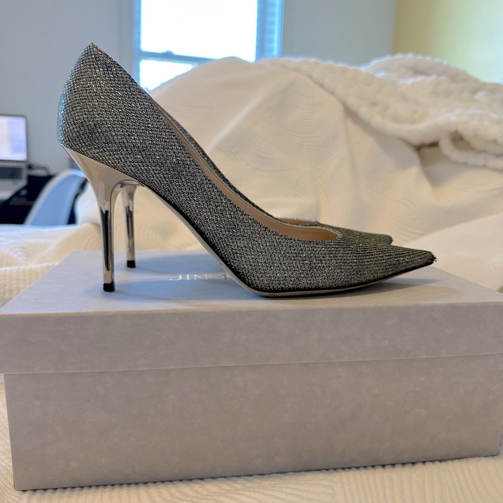Jimmy Choo Lamé Glitter Pumps